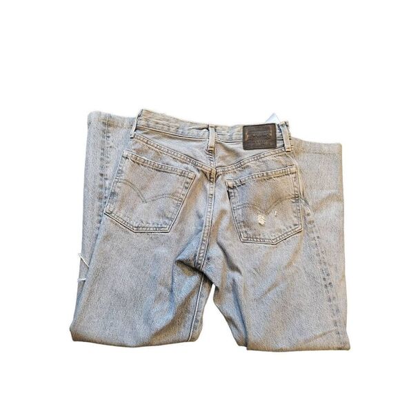 Levi's Made& Crafted 501 Straight Jeans Salt Bleached Light Women's 25 - Picture 2 of 6